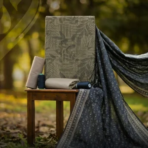 Grey Digital Print Soft Lawn
